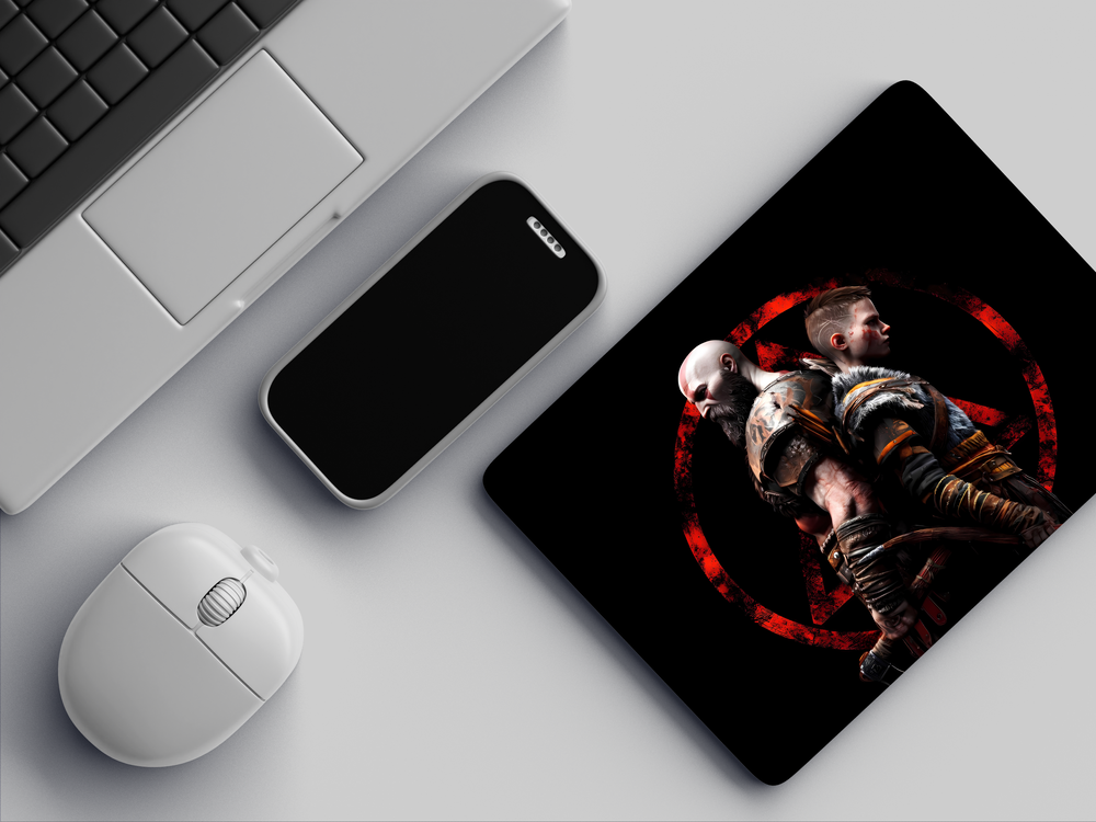 "KRATOS GOD OF WAR RAGNAROK" Mousepad Enhance Your Workspace with Style