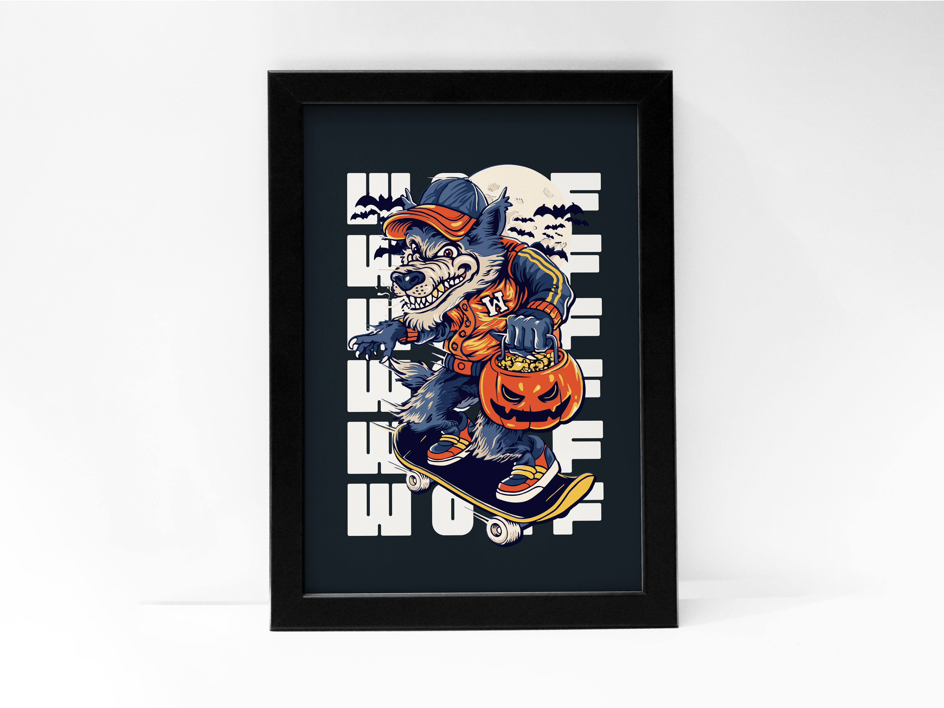 "WOLF UP: Howl Of Quirkiness“ Poster: Add a Touch of Personality to Your Space