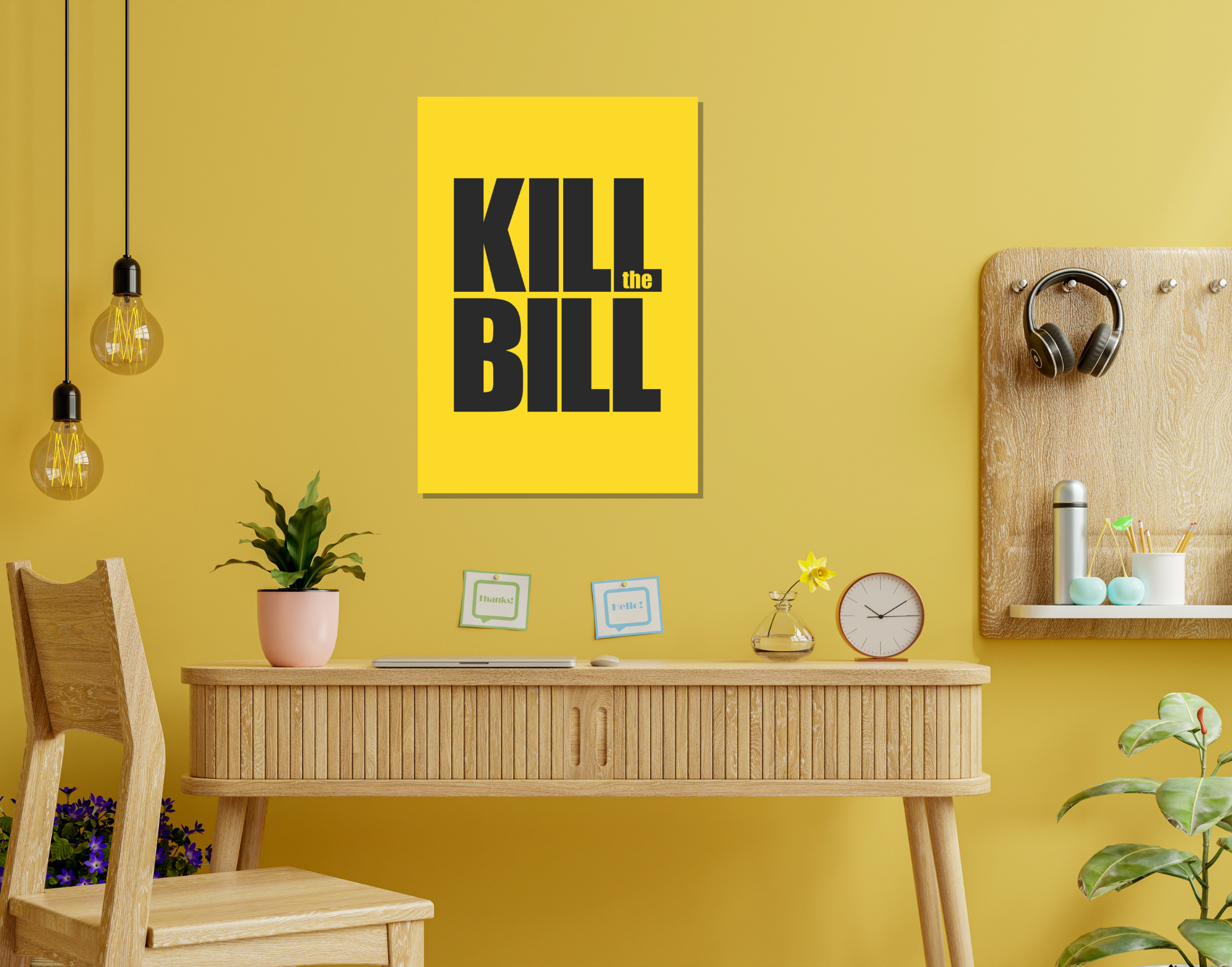 "KILL BILL-GO FOR THE KILL"- Shiny & Sturdy Metallic Poster Art That Pops & Sticks (Literally!)