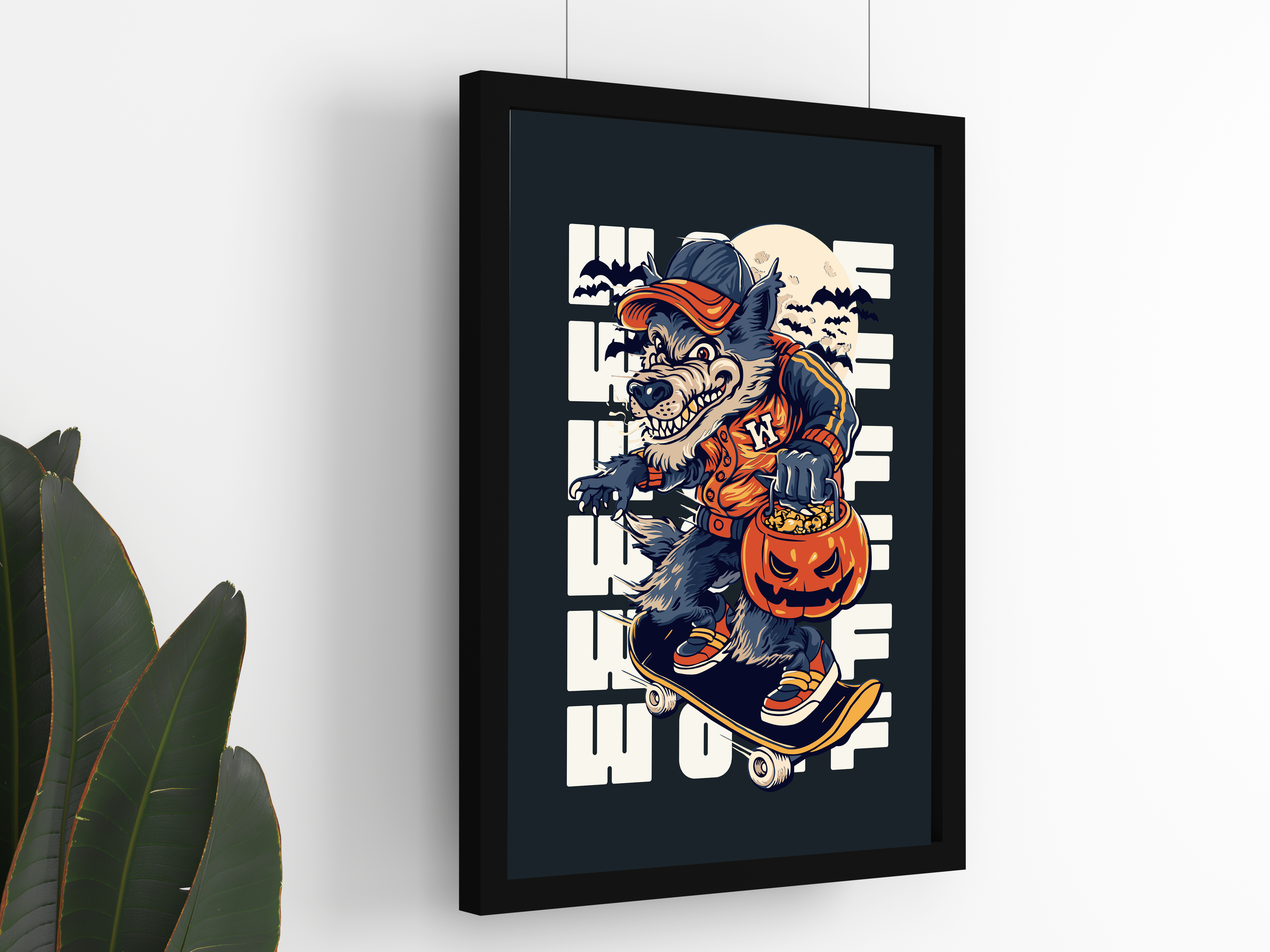 "WOLF UP: Howl Of Quirkiness“ Poster: Add a Touch of Personality to Your Space