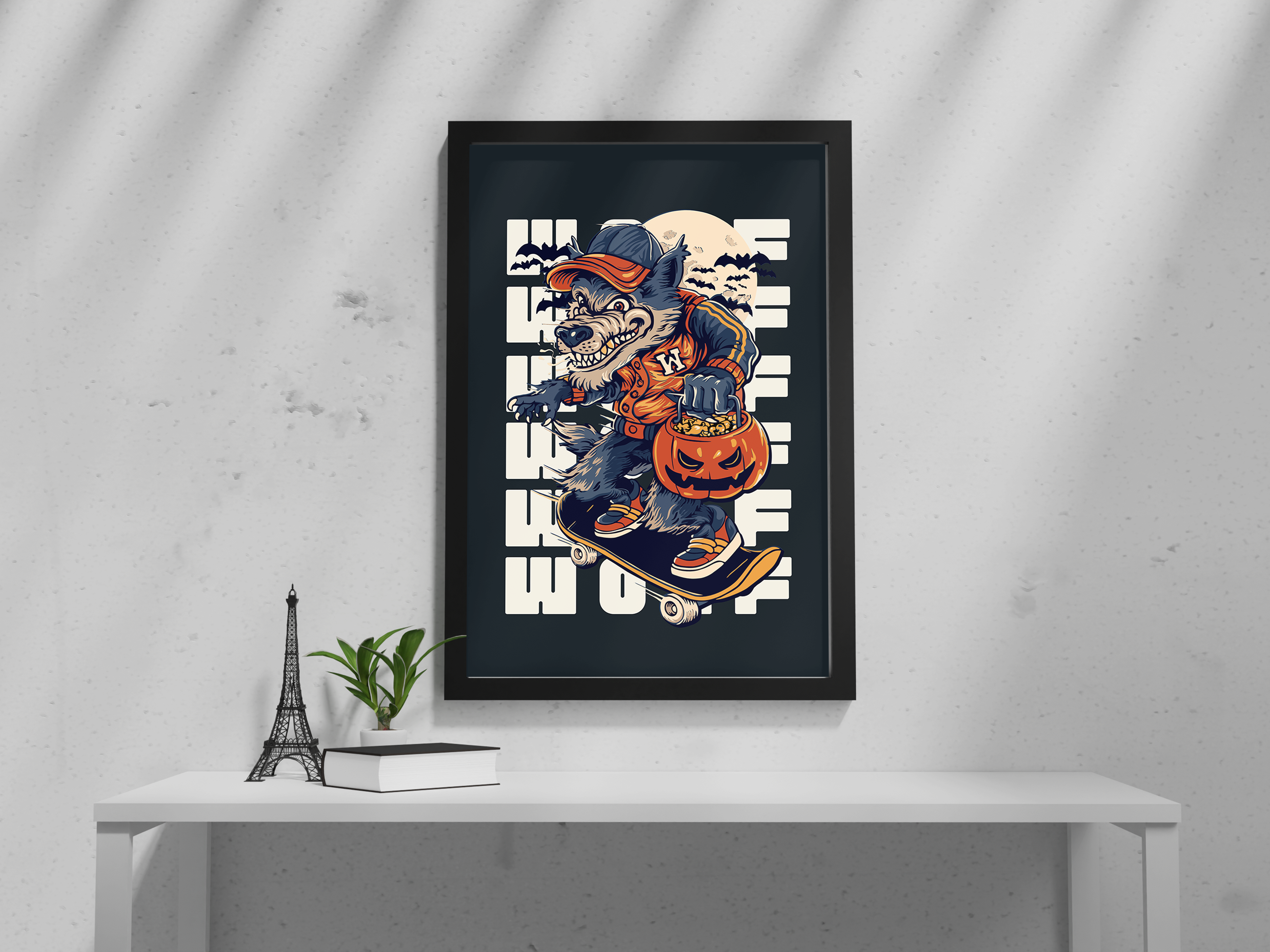 "WOLF UP: Howl Of Quirkiness“ Poster: Add a Touch of Personality to Your Space