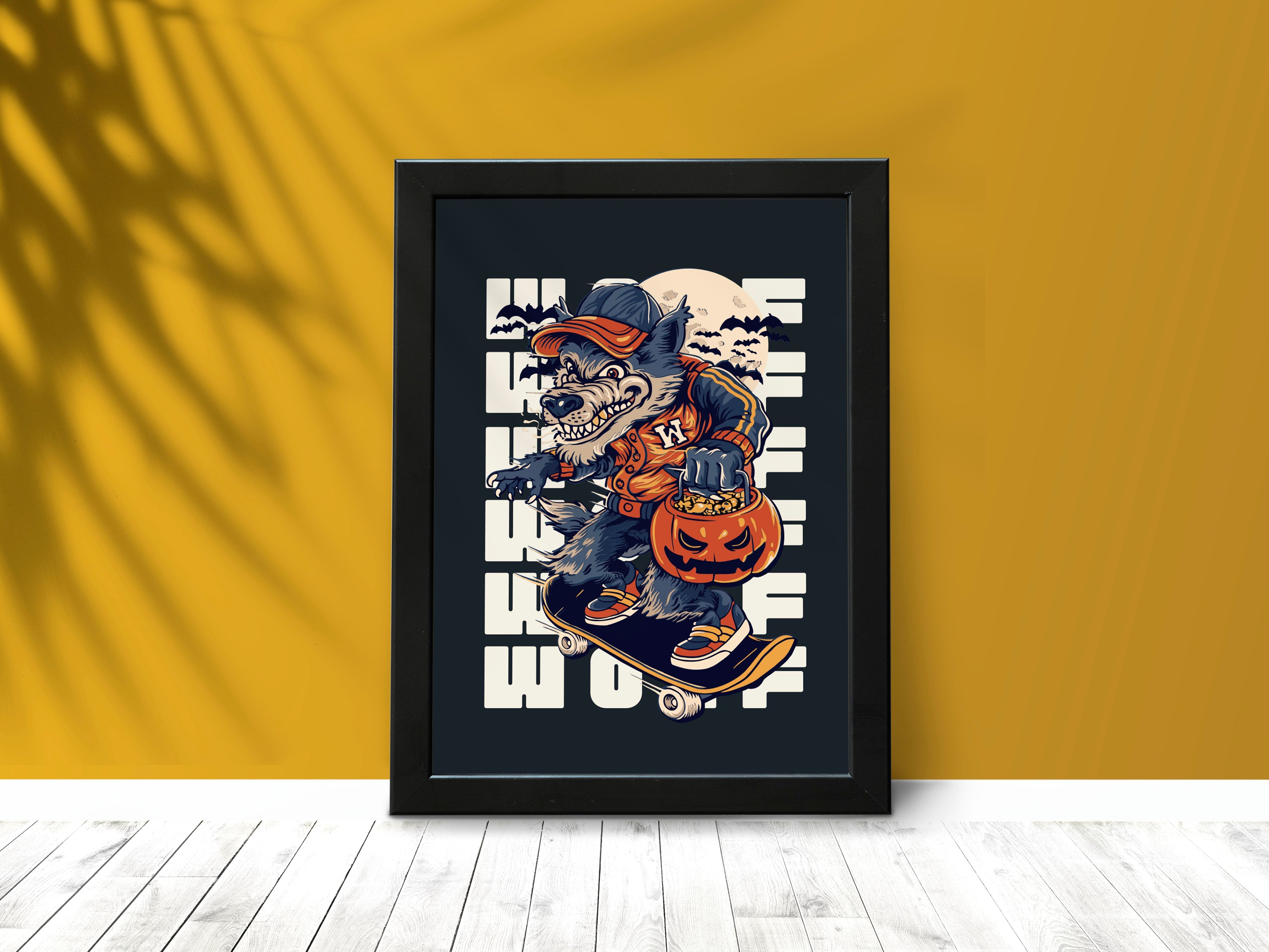 "WOLF UP: Howl Of Quirkiness“ Poster: Add a Touch of Personality to Your Space