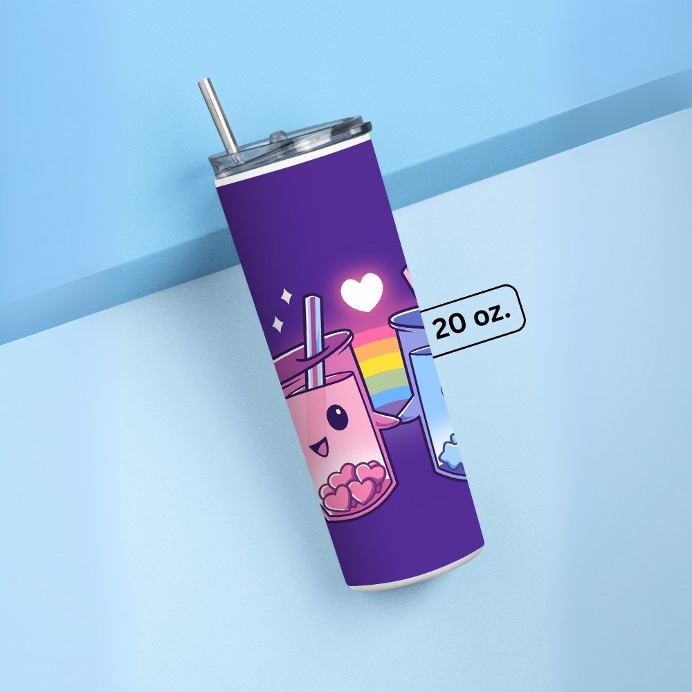 "KAWAII BUBBLE TEA" Tumbler with Metal Straw