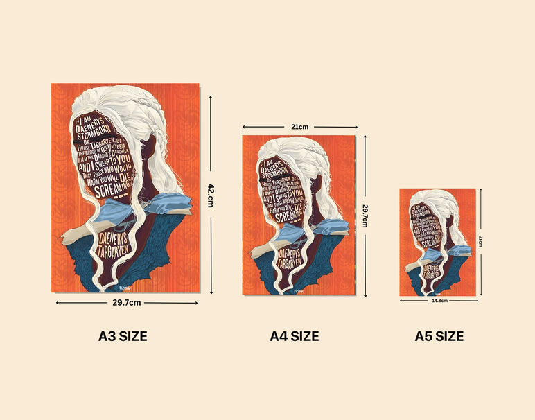 "DANERYS - GOT" -Shiny & Sturdy Metallic Poster Art That Pops & Sticks