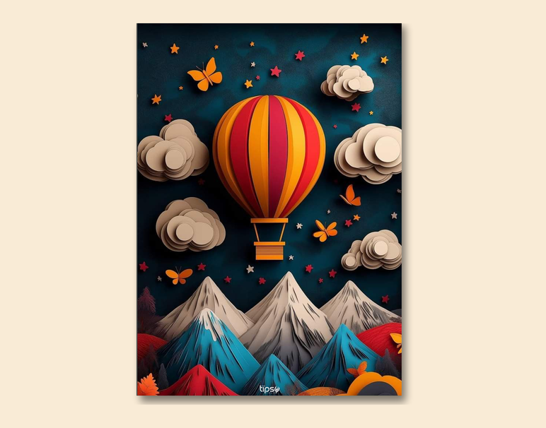 "ALPINE ASCENT" -Shiny & Sturdy Metallic Poster Art That Pops & Sticks
