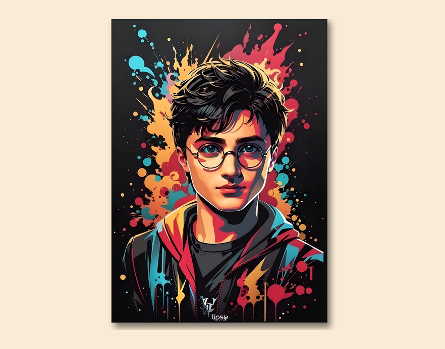 "HARRY POTTER OIL PAINTING " -Shiny & Sturdy Metallic Poster Art That Pops & Sticks