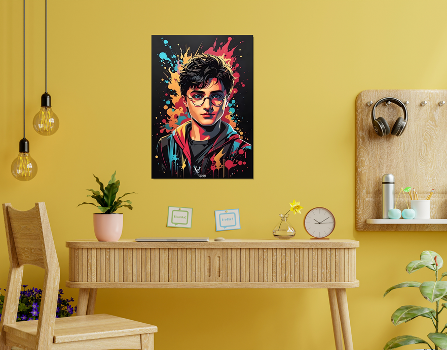"HARRY POTTER OIL PAINTING " -Shiny & Sturdy Metallic Poster Art That Pops & Sticks