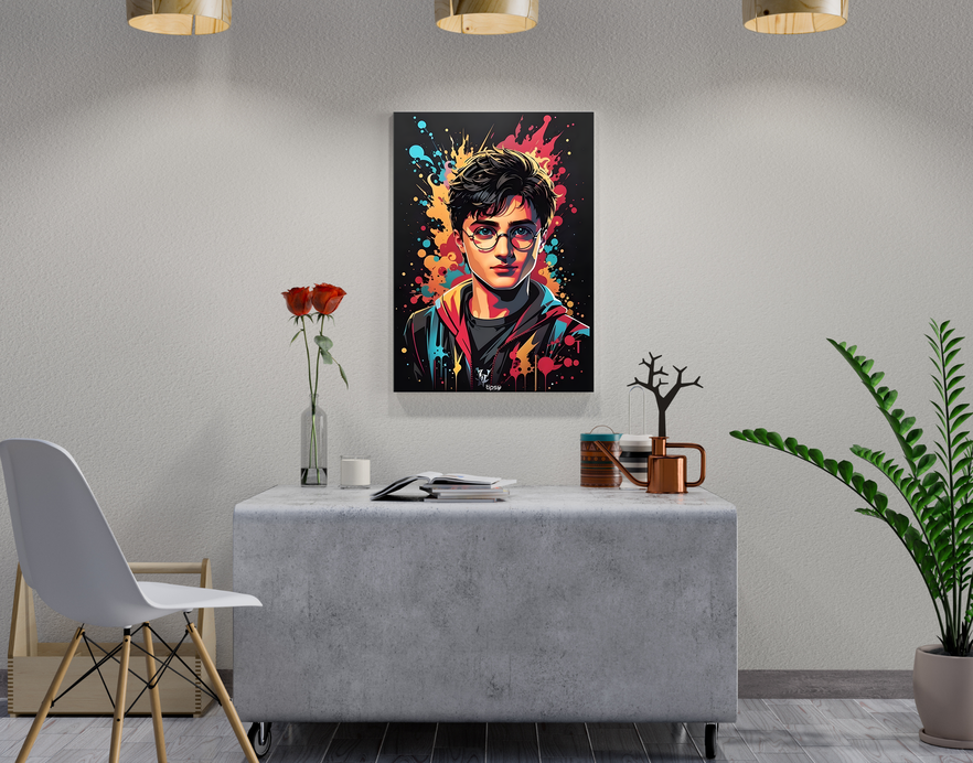 "HARRY POTTER OIL PAINTING " -Shiny & Sturdy Metallic Poster Art That Pops & Sticks