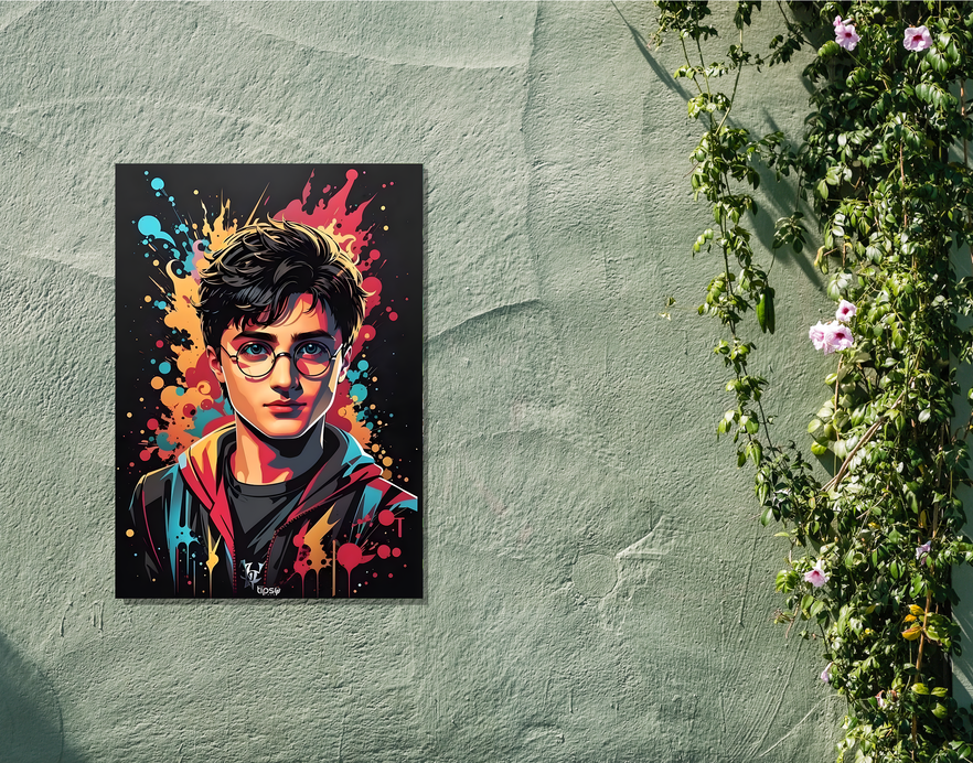 "HARRY POTTER OIL PAINTING " -Shiny & Sturdy Metallic Poster Art That Pops & Sticks