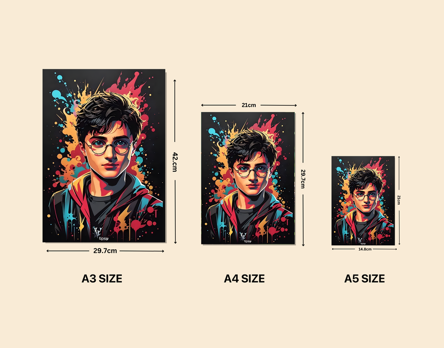 "HARRY POTTER OIL PAINTING " -Shiny & Sturdy Metallic Poster Art That Pops & Sticks