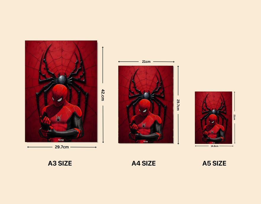 "AMOLED SPIDERMAN " -Shiny & Sturdy Metallic Poster Art That Pops & Sticks