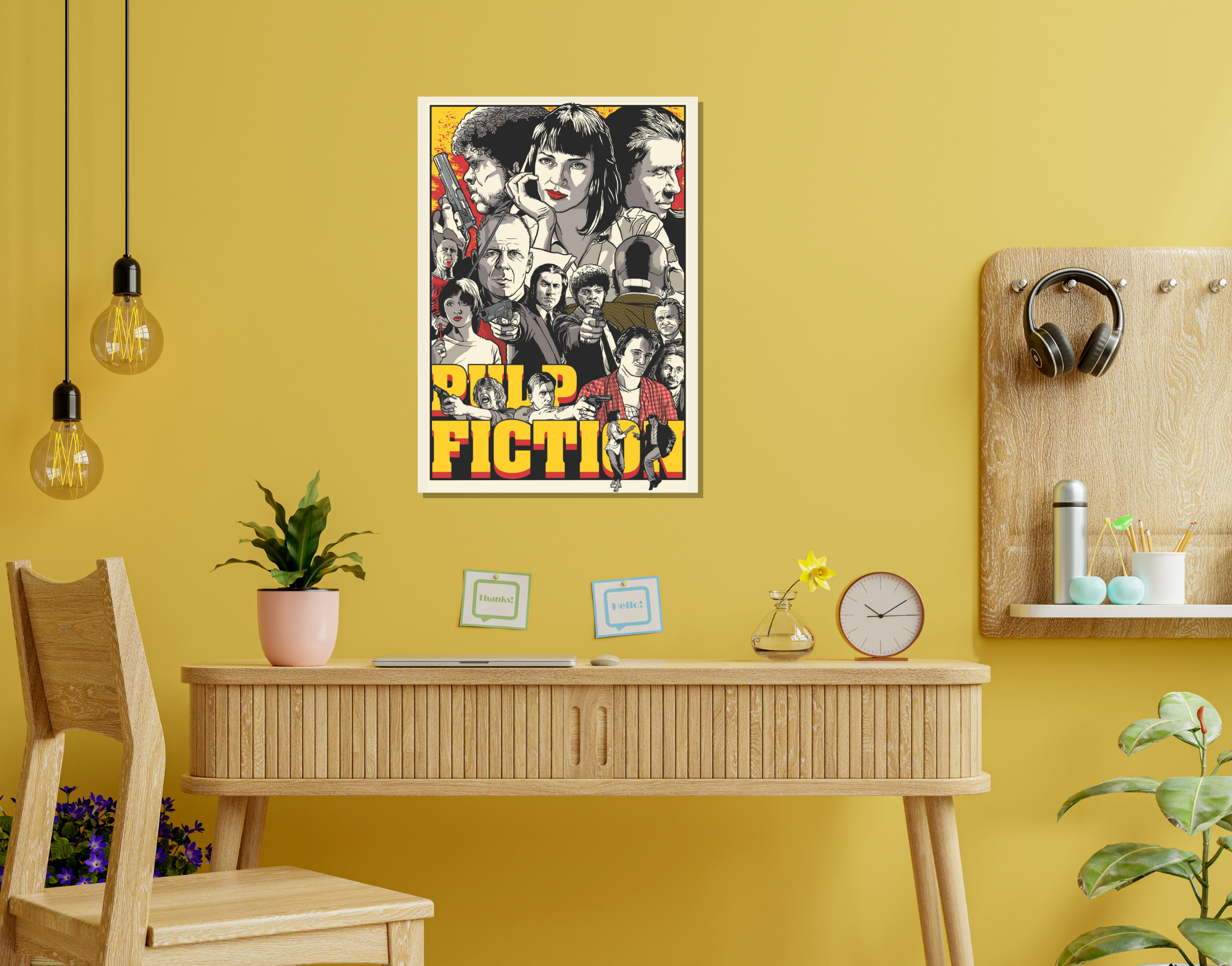 "PULP FICTION- THE CREW"- Shiny & Sturdy Metallic Poster Art That Pops & Sticks (Literally!)