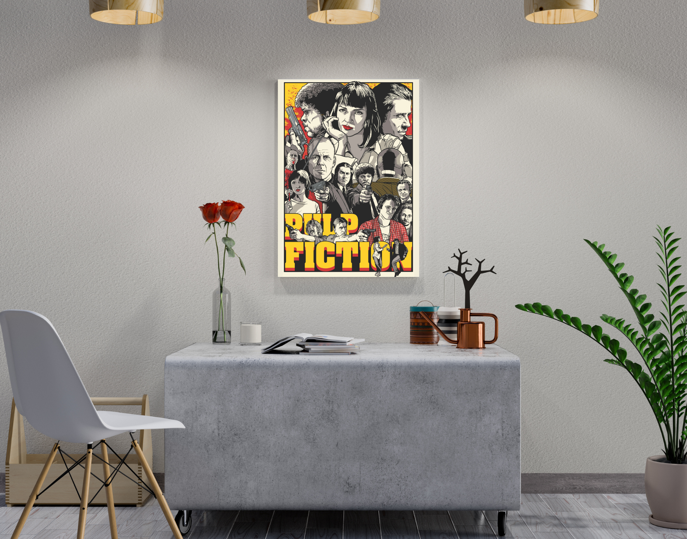"PULP FICTION- THE CREW"- Shiny & Sturdy Metallic Poster Art That Pops & Sticks (Literally!)