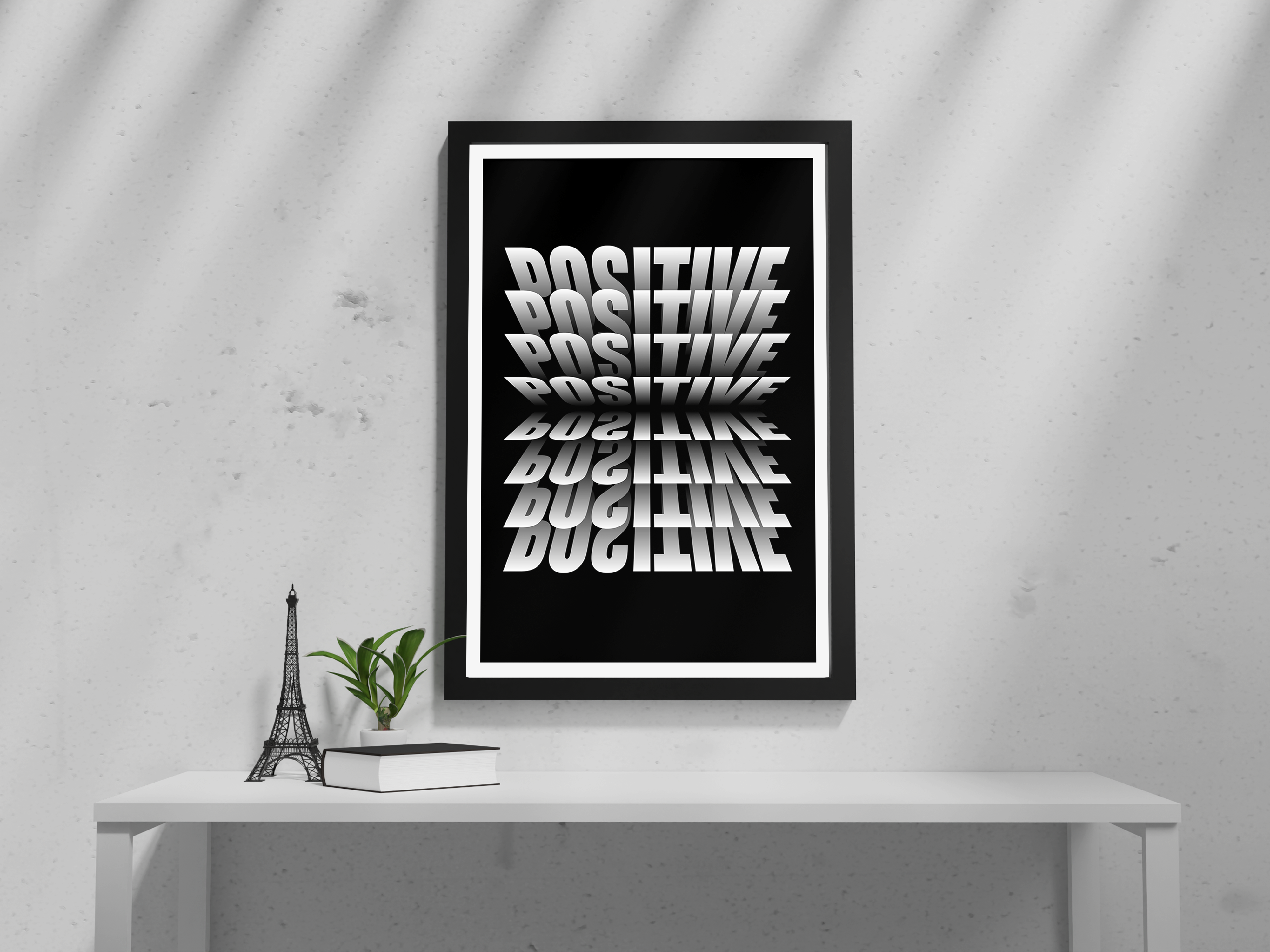 "STAY POSITIVE: MOTIVATIONAL VIBE“ Poster: Add a Touch of Personality to Your Space
