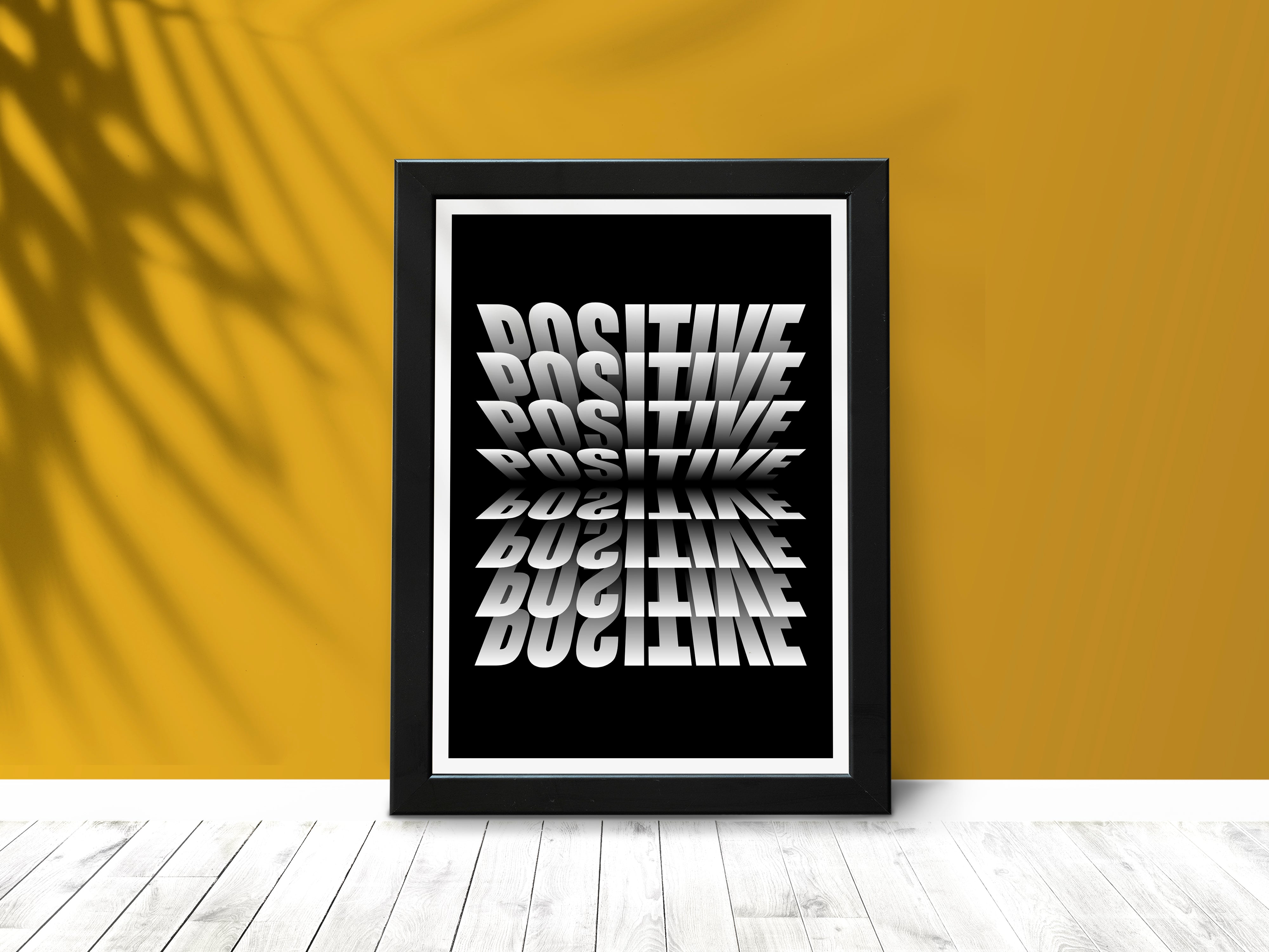 "STAY POSITIVE: MOTIVATIONAL VIBE“ Poster: Add a Touch of Personality to Your Space