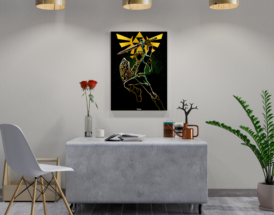 "THE LEGEND OF ZELDA " -Shiny & Sturdy Metallic Poster Art That Pops & Sticks