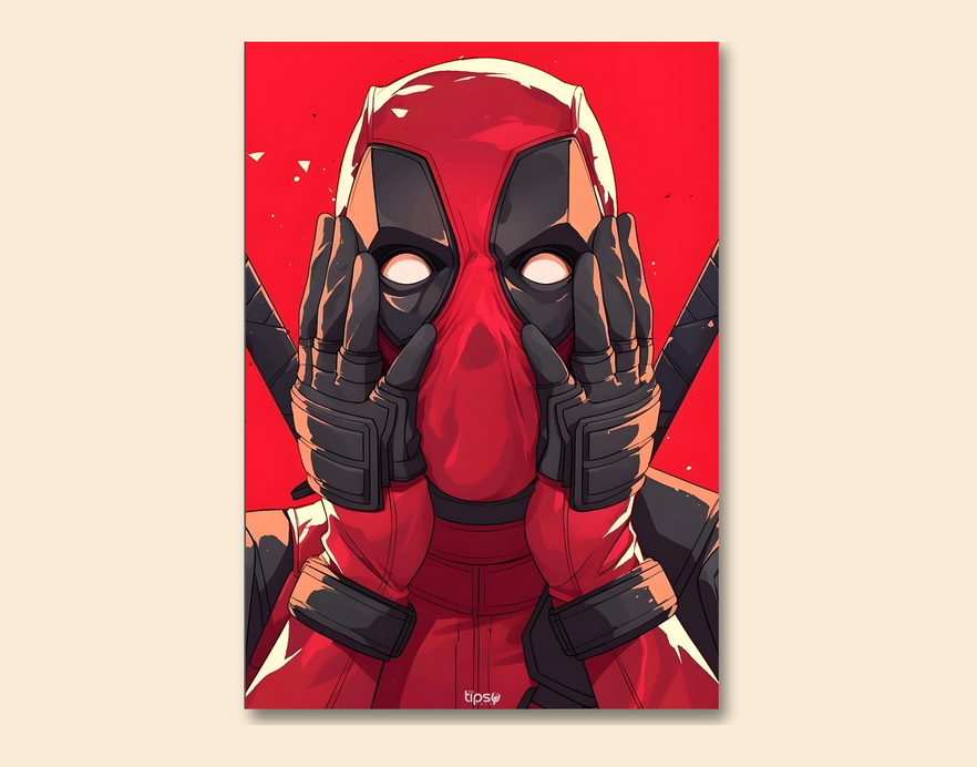 "MARVEL COMICS DEADPOOL " -Shiny & Sturdy Metallic Poster Art That Pops & Sticks