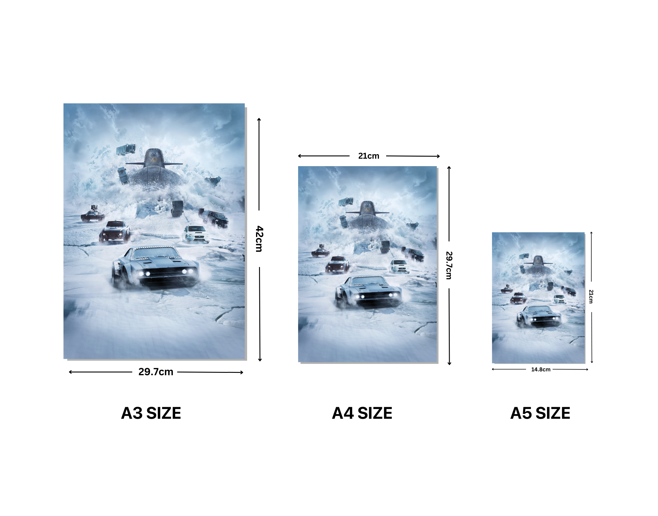 "THE FATE OF THE FURIOUS"- Shiny & Sturdy Metallic Poster Art That Pops & Sticks (Literally!)