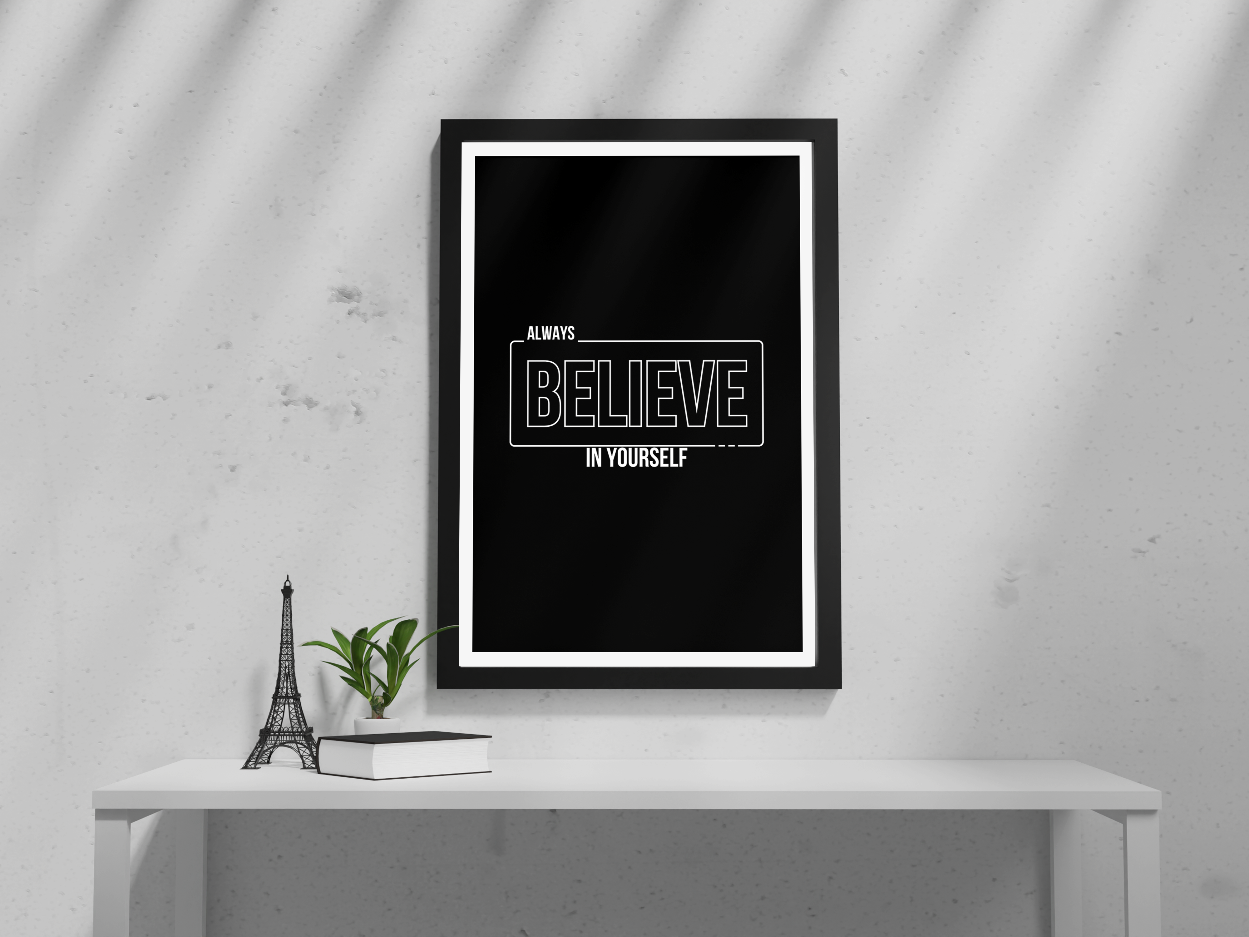 "POWER UP: BELIEVE IN YOURSELF" Poster: Add a Touch of Personality to Your Space