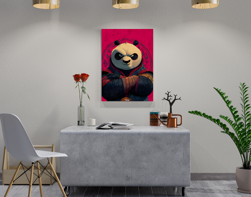 "KUNG FU PANDA " -Shiny & Sturdy Metallic Poster Art That Pops & Sticks