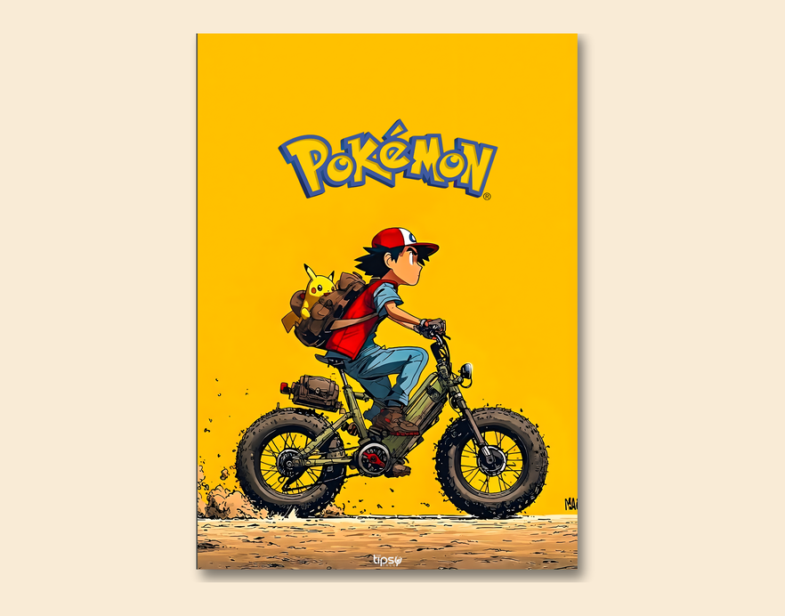 "POKEMAN " -Shiny & Sturdy Metallic Poster Art That Pops & Sticks