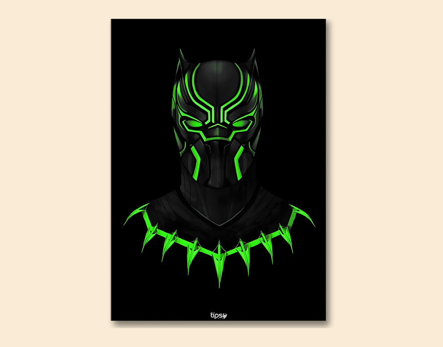 "BLACK PANTHER-Superhero" -Shiny & Sturdy Metallic Poster Art That Pops & Sticks