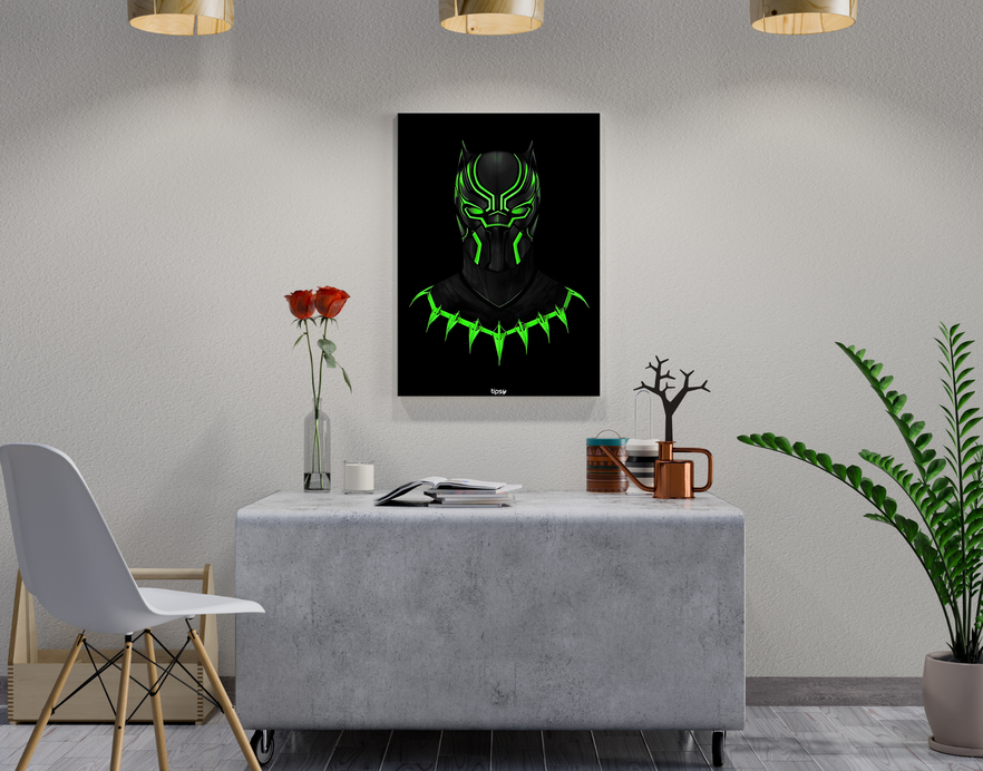 "BLACK PANTHER-Superhero" -Shiny & Sturdy Metallic Poster Art That Pops & Sticks