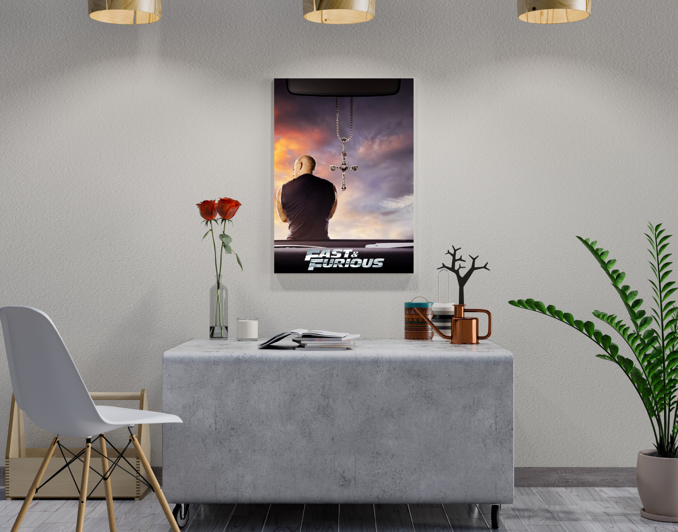 "DOM- FAST AND FURIOUS"- Shiny & Sturdy Metallic Poster Art That Pops & Sticks (Literally!)