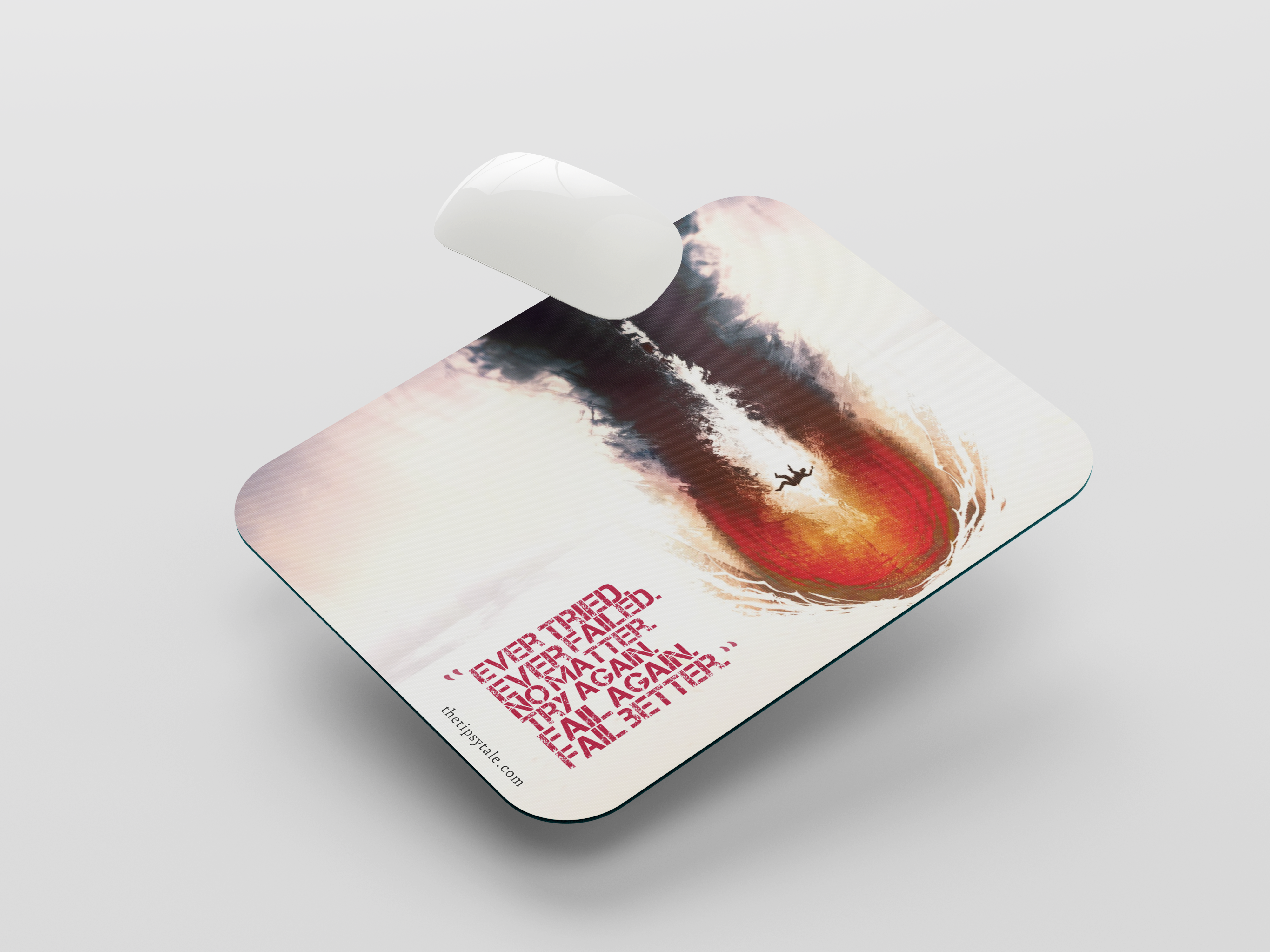 "TRY AND FAIL: MOTIVATIONAL" Mousepad Enhance Your Workspace with Style