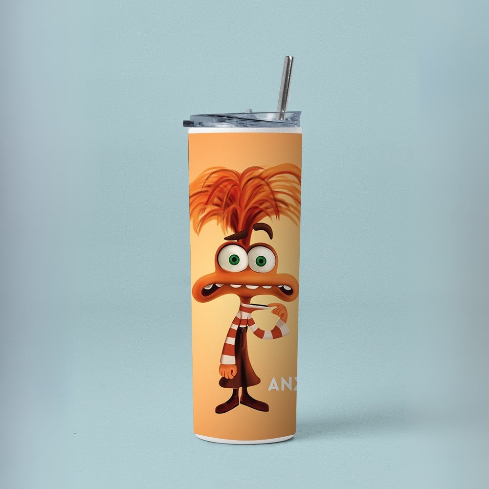 "Inside Out: Anxiety" Tumbler with Metal Straw
