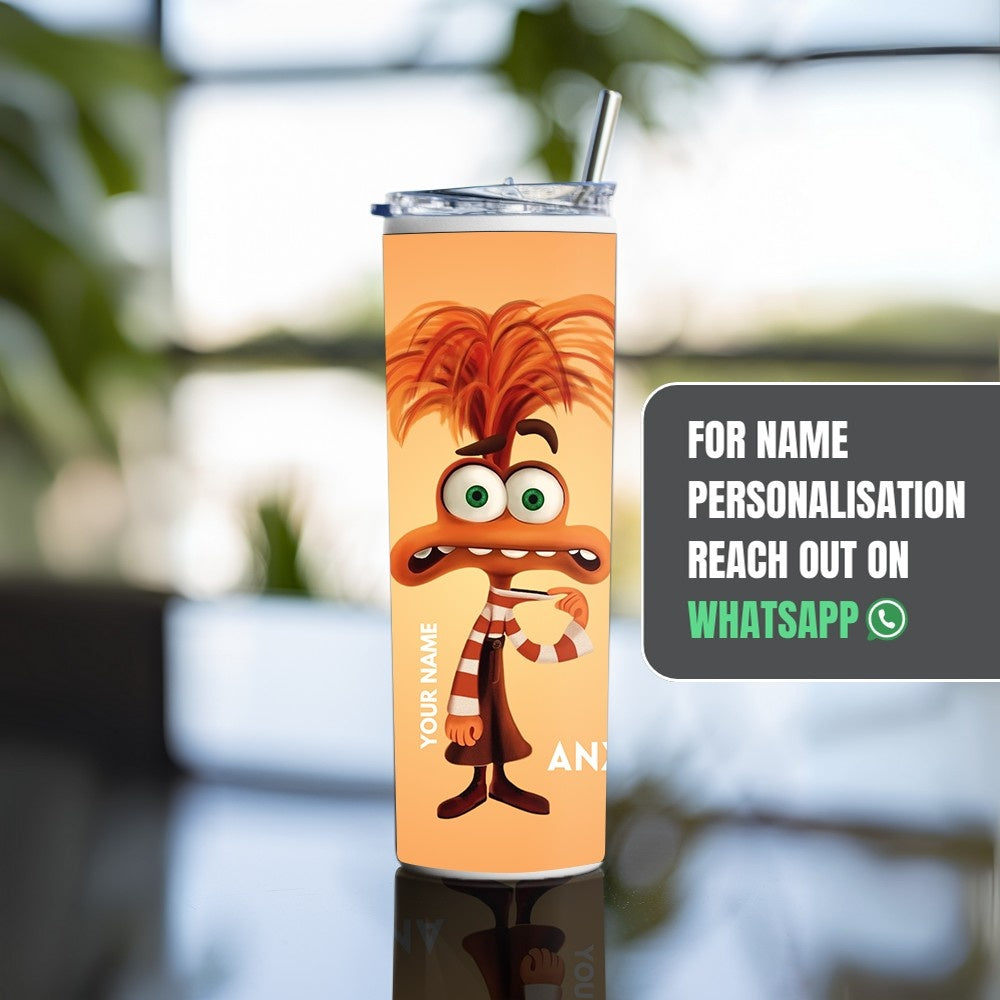 "Inside Out: Anxiety" Tumbler with Metal Straw