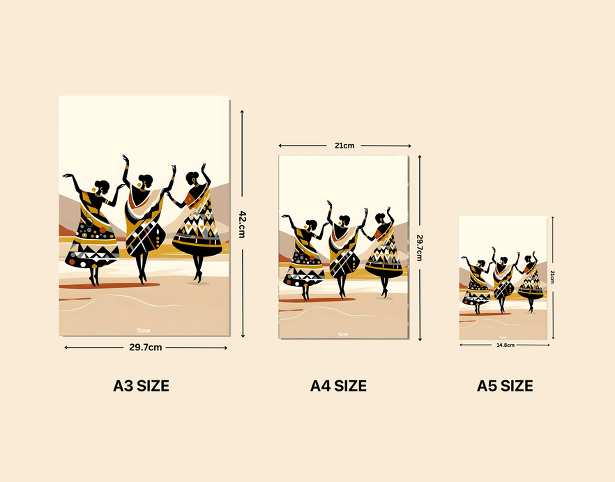 "TRADITIONAL AFRICAN DANCE CULTURE " -Shiny & Sturdy Metallic Poster Art That Pops & Sticks