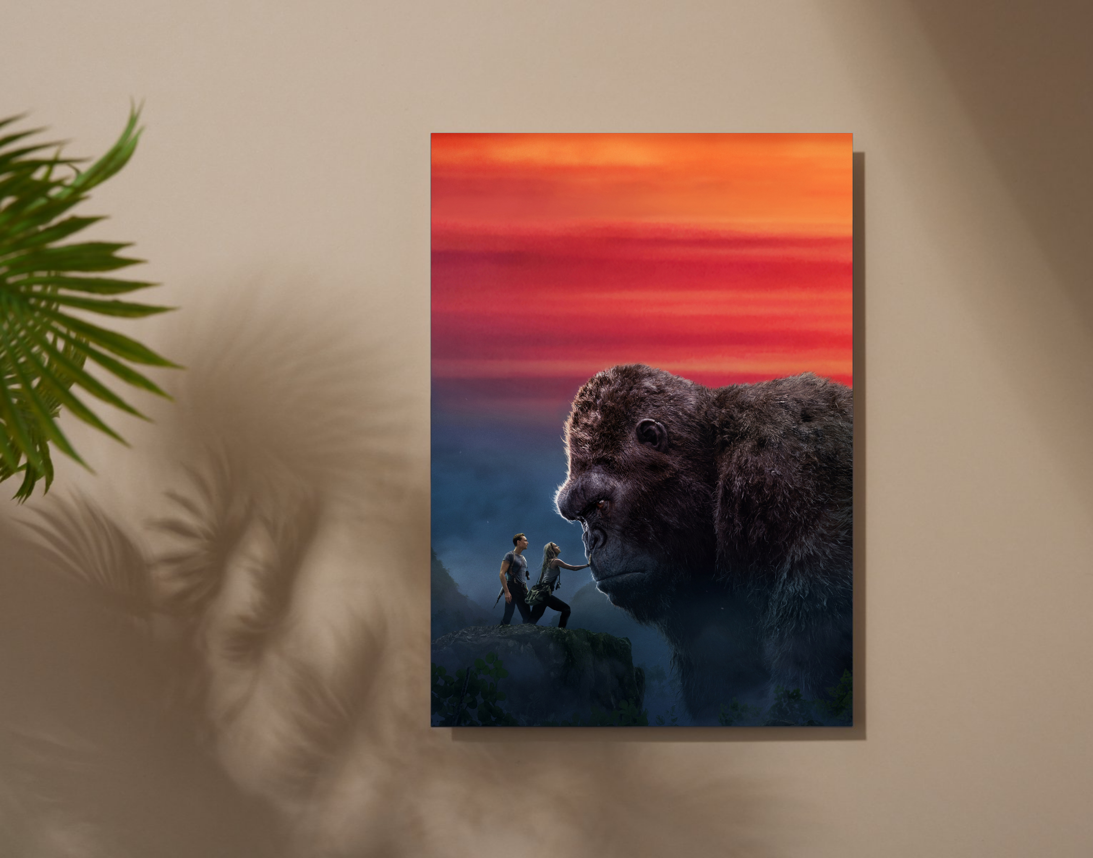 "KING KONG:THE MOVIE "- Shiny & Sturdy Metallic Poster Art That Pops & Sticks (Literally!)