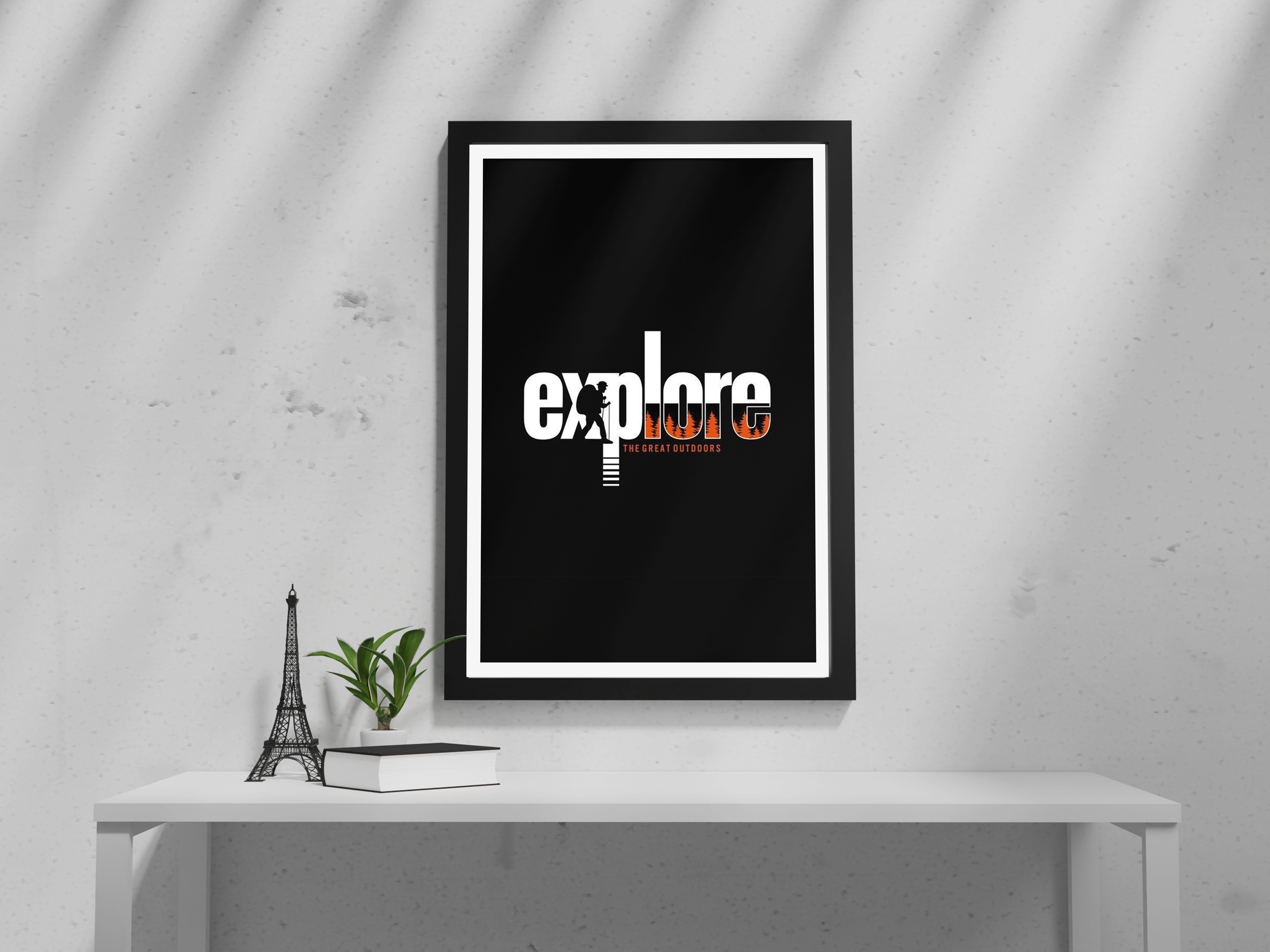 "EXPLORE:THE GREAT OUTDOORS" Poster: Add a Touch of Personality to Your Space