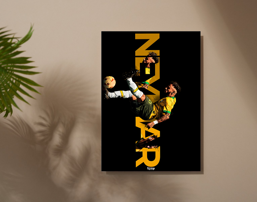 "MR. NEYMAR " -Shiny & Sturdy Metallic Poster Art That Pops & Sticks