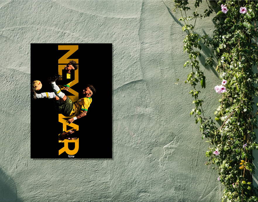 "MR. NEYMAR " -Shiny & Sturdy Metallic Poster Art That Pops & Sticks