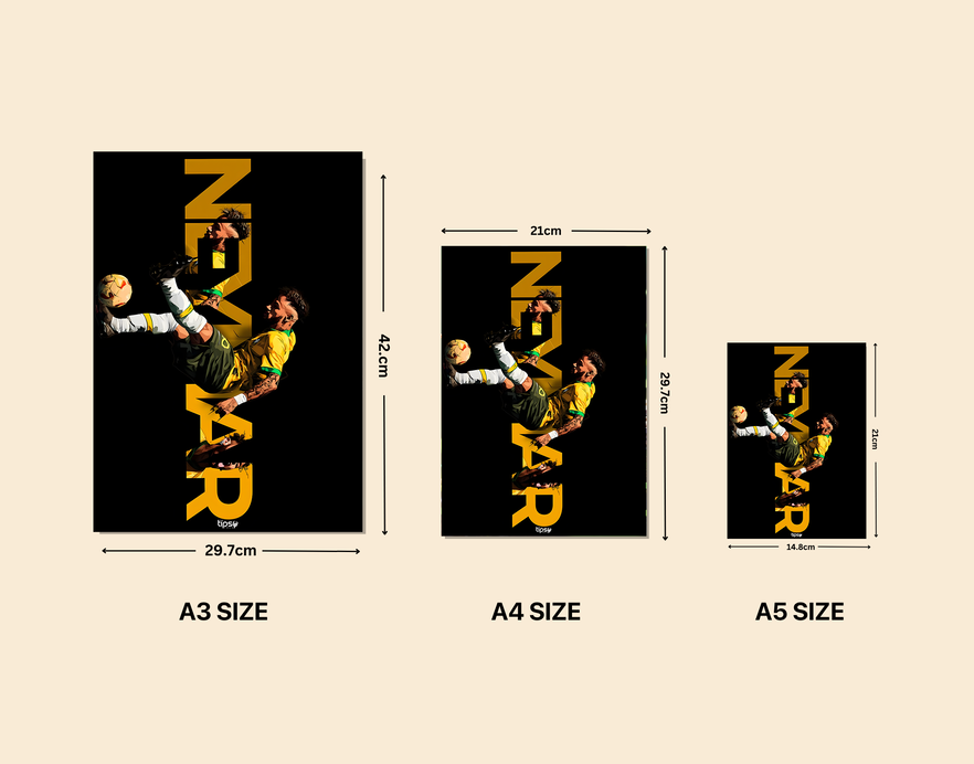 "MR. NEYMAR " -Shiny & Sturdy Metallic Poster Art That Pops & Sticks