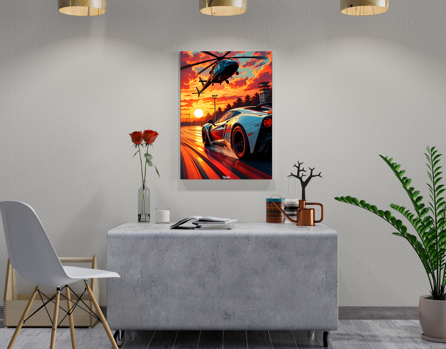 "SUNSET SYNDICATE" -Shiny & Sturdy Metallic Poster Art That Pops & Sticks