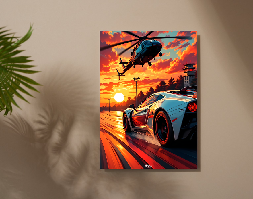 "SUNSET SYNDICATE" -Shiny & Sturdy Metallic Poster Art That Pops & Sticks