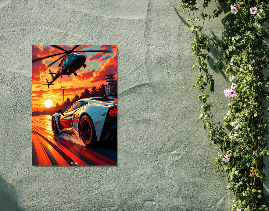 "SUNSET SYNDICATE" -Shiny & Sturdy Metallic Poster Art That Pops & Sticks