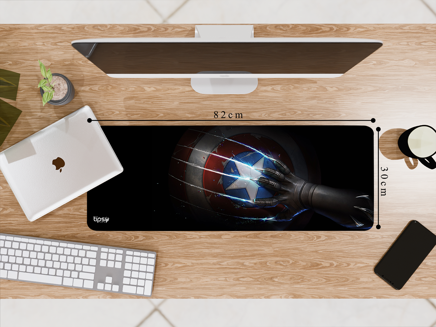 "Captain Vs Black Panther" Gaming Mousepad Elevate Your Gaming Experience