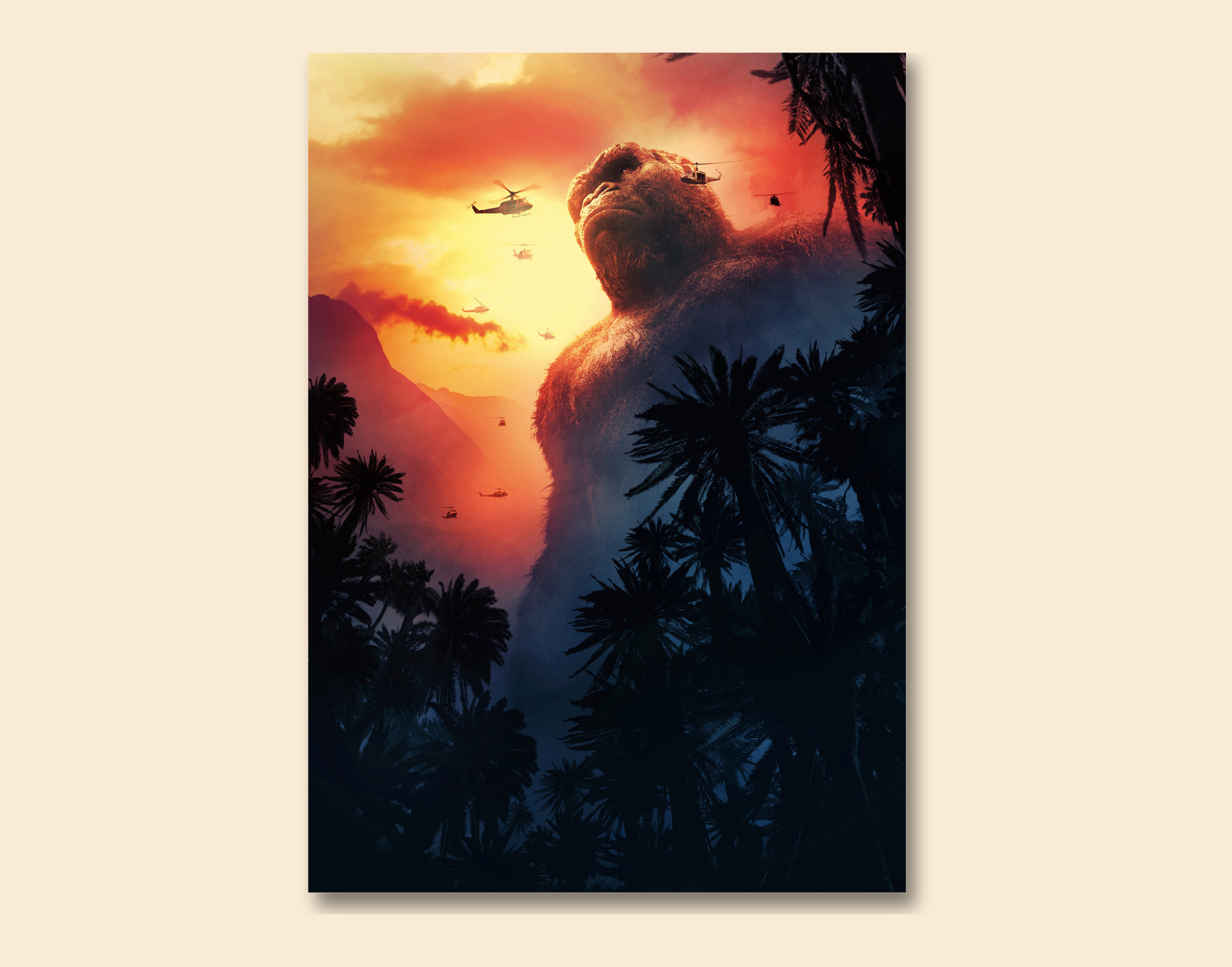 "KONG THE MIGHTY"- Shiny & Sturdy Metallic Poster Art That Pops & Sticks (Literally!)