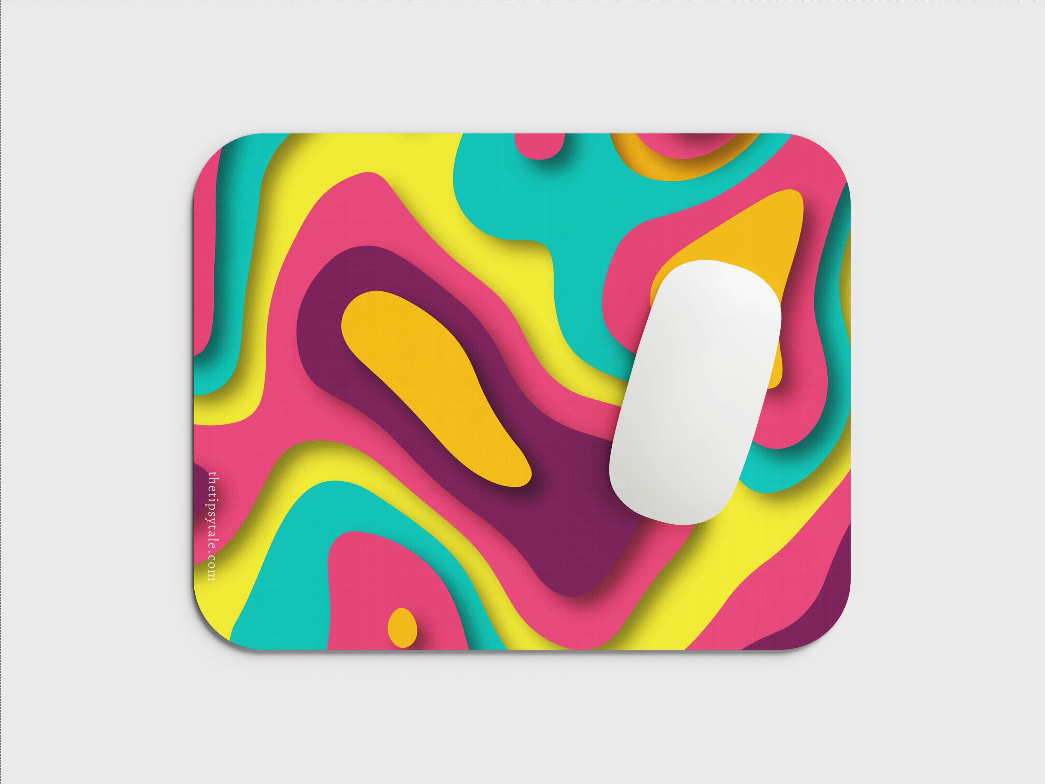 "VIBRANT ABSTRACT" Mousepad Enhance Your Workspace with Style