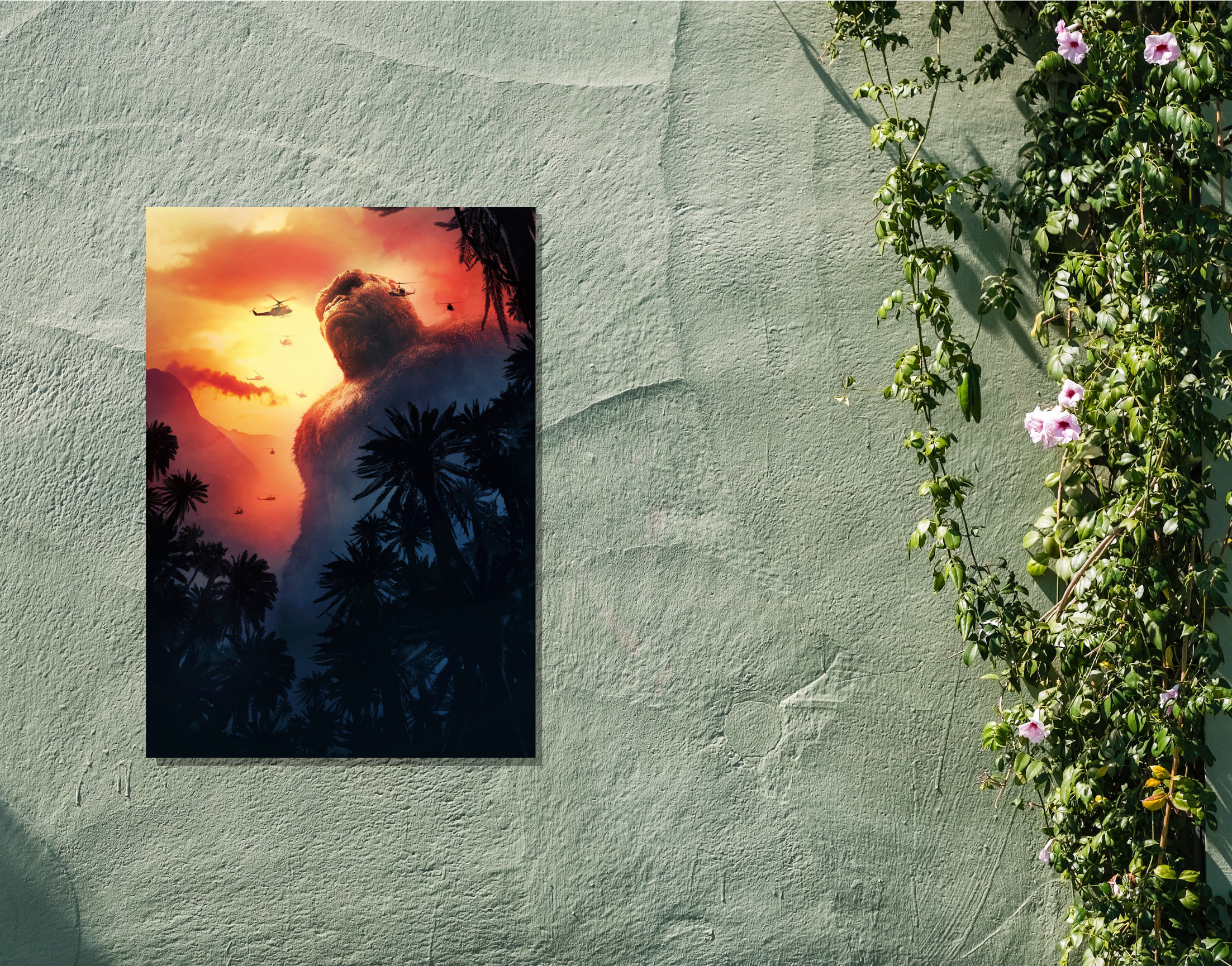 "KONG THE MIGHTY"- Shiny & Sturdy Metallic Poster Art That Pops & Sticks (Literally!)