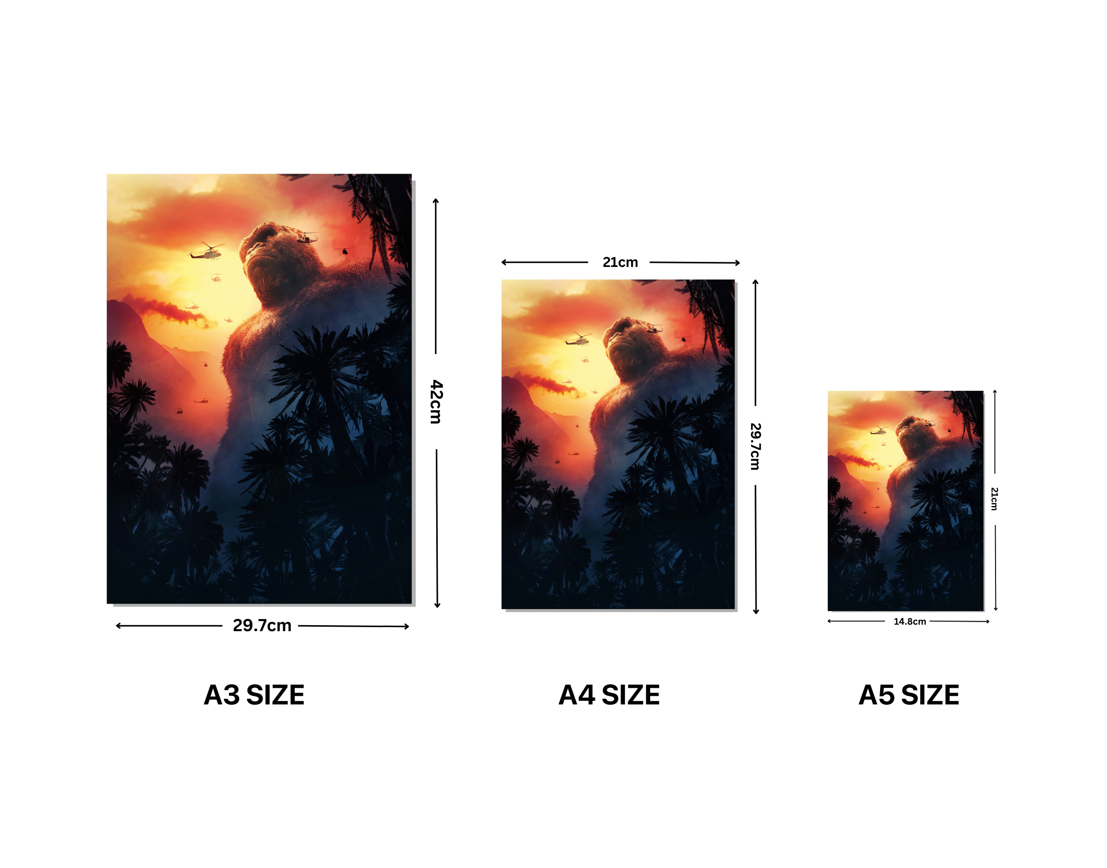 "KONG THE MIGHTY"- Shiny & Sturdy Metallic Poster Art That Pops & Sticks (Literally!)