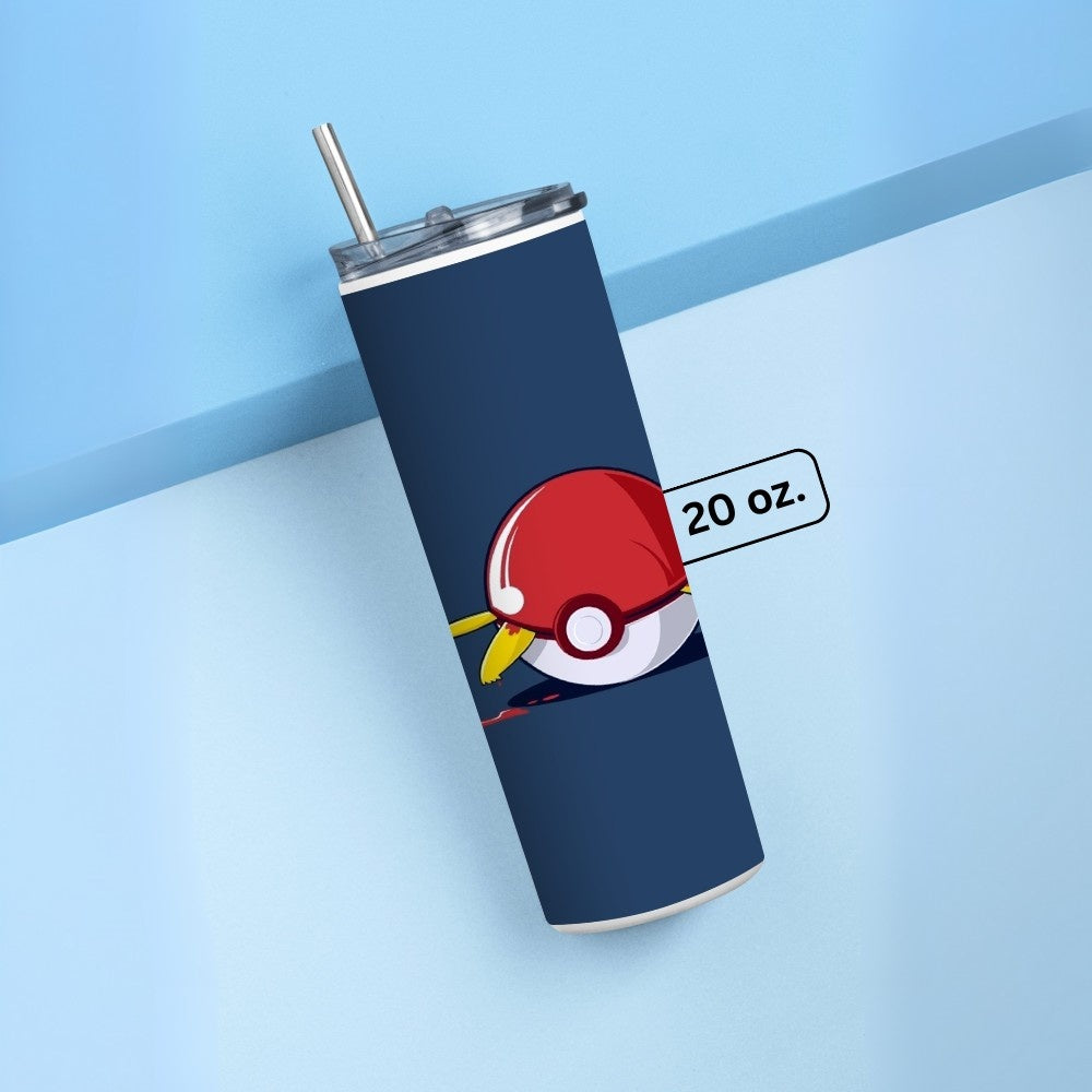 "Pokéball : Pikachu" Tumbler with Metal Straw