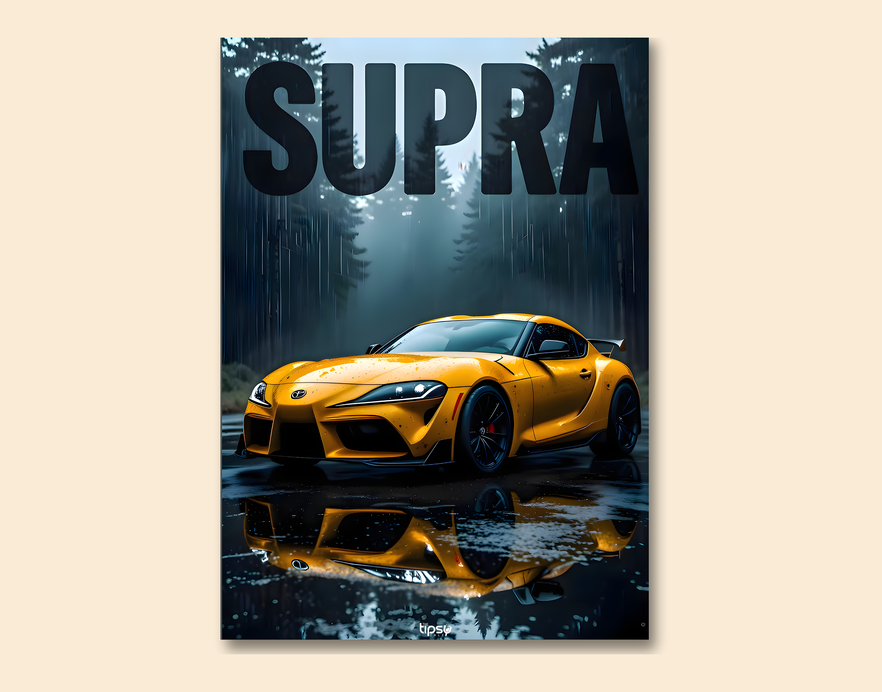 "SUPRA " -Shiny & Sturdy Metallic Poster Art That Pops & Sticks