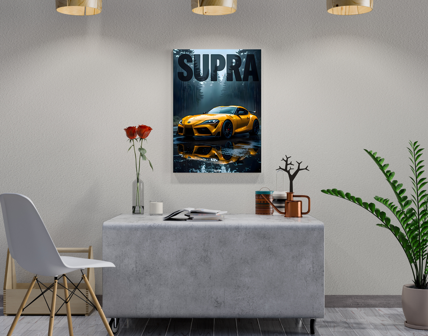 "SUPRA " -Shiny & Sturdy Metallic Poster Art That Pops & Sticks