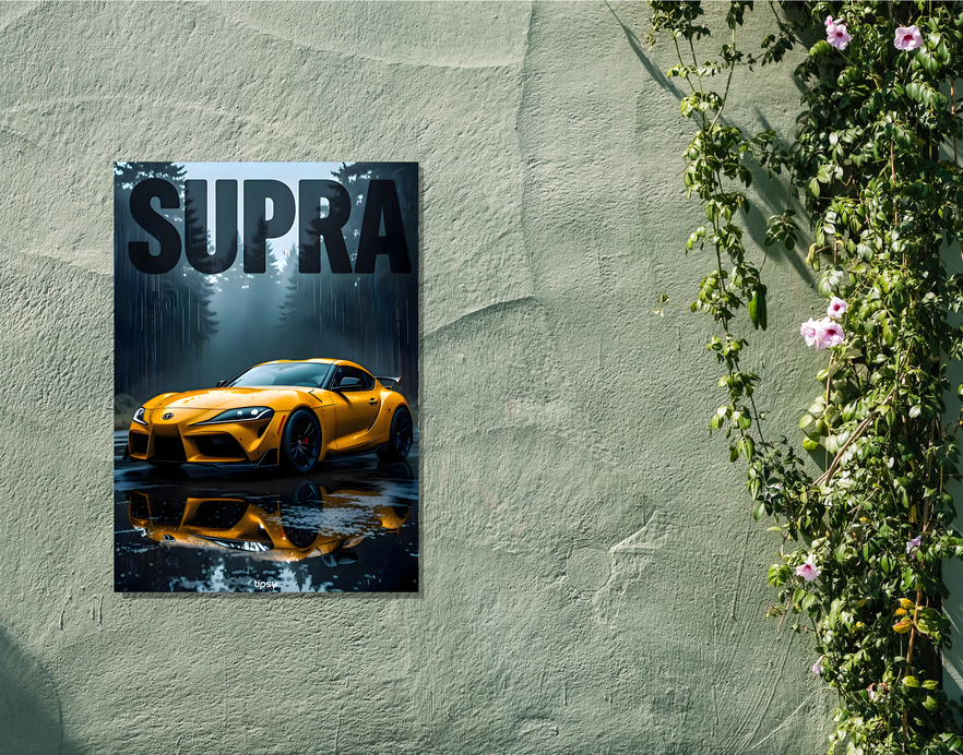 "SUPRA " -Shiny & Sturdy Metallic Poster Art That Pops & Sticks