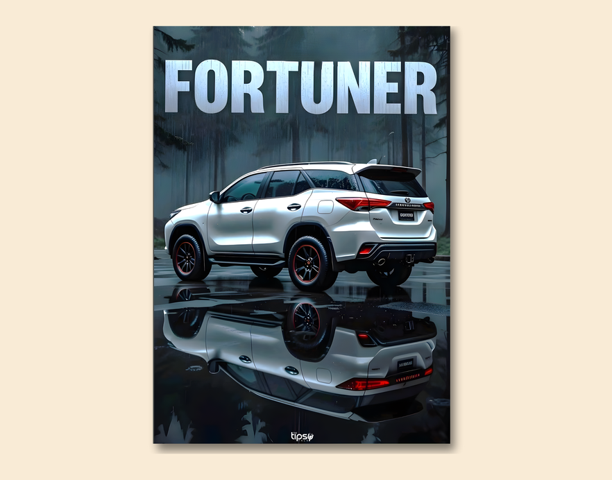 "FORTUNER" -Shiny & Sturdy Metallic Poster Art That Pops & Sticks